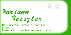 mariann heiszler business card